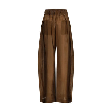 The Latest Brown Lyocell Casual Pants