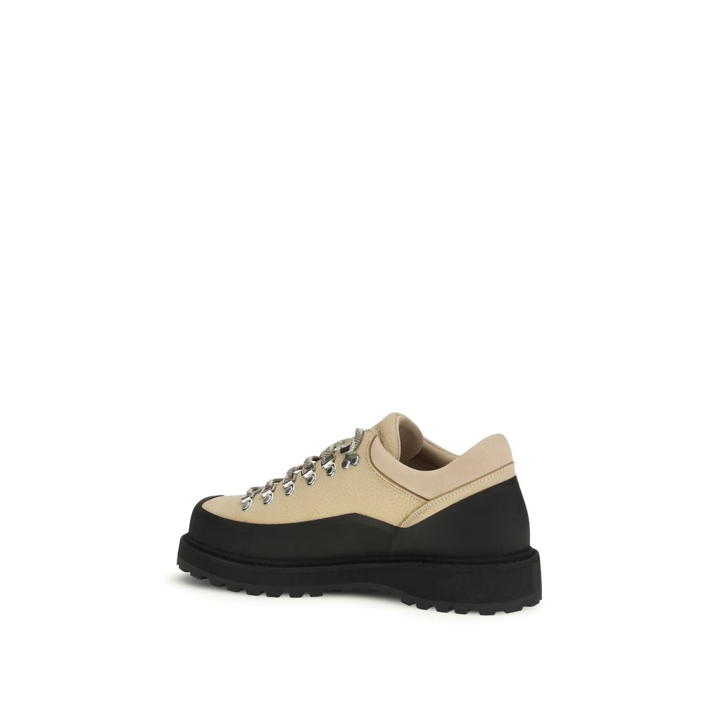 Diemme Beige Calf Leather Bos Taurus Lace-Up Boots