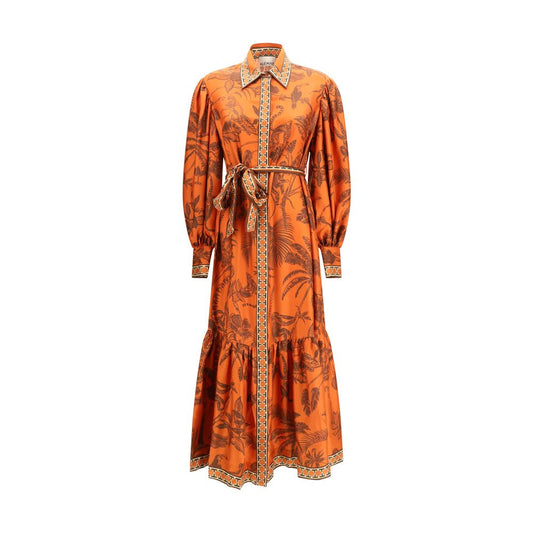 Alemais Orange Silk Casual Dress
