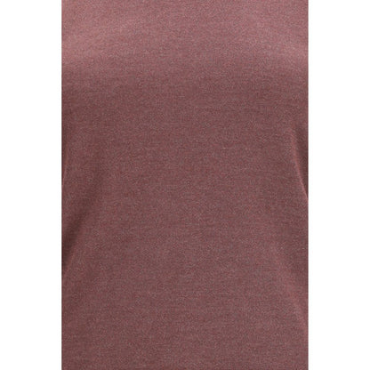 Brunello Cucinelli Bordeaux Cashmere T-Shirt
