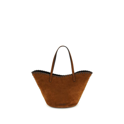 Staud Brown Calf Leather Bos Taurus Handbag