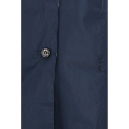 Barbour Blue Polyester Trench Coat
