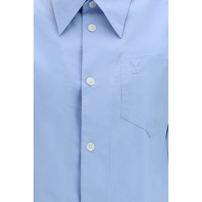 Ami Paris Blue Cotton Dress Shirt