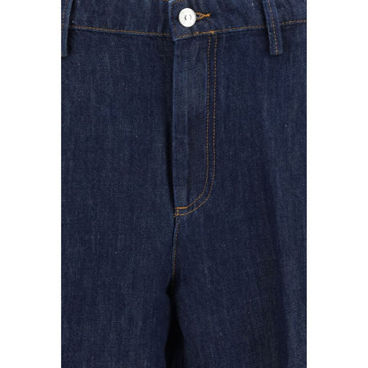 7FOR Blue Cotton Jeans Denim