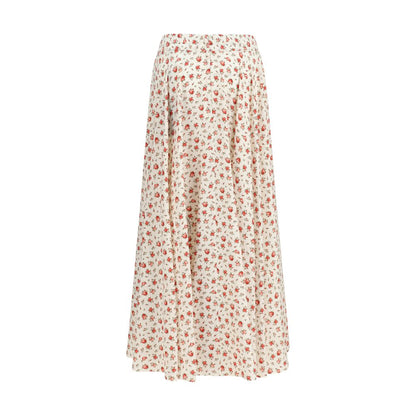 Dolce & Gabbana Multicolor Silk Midi Skirt