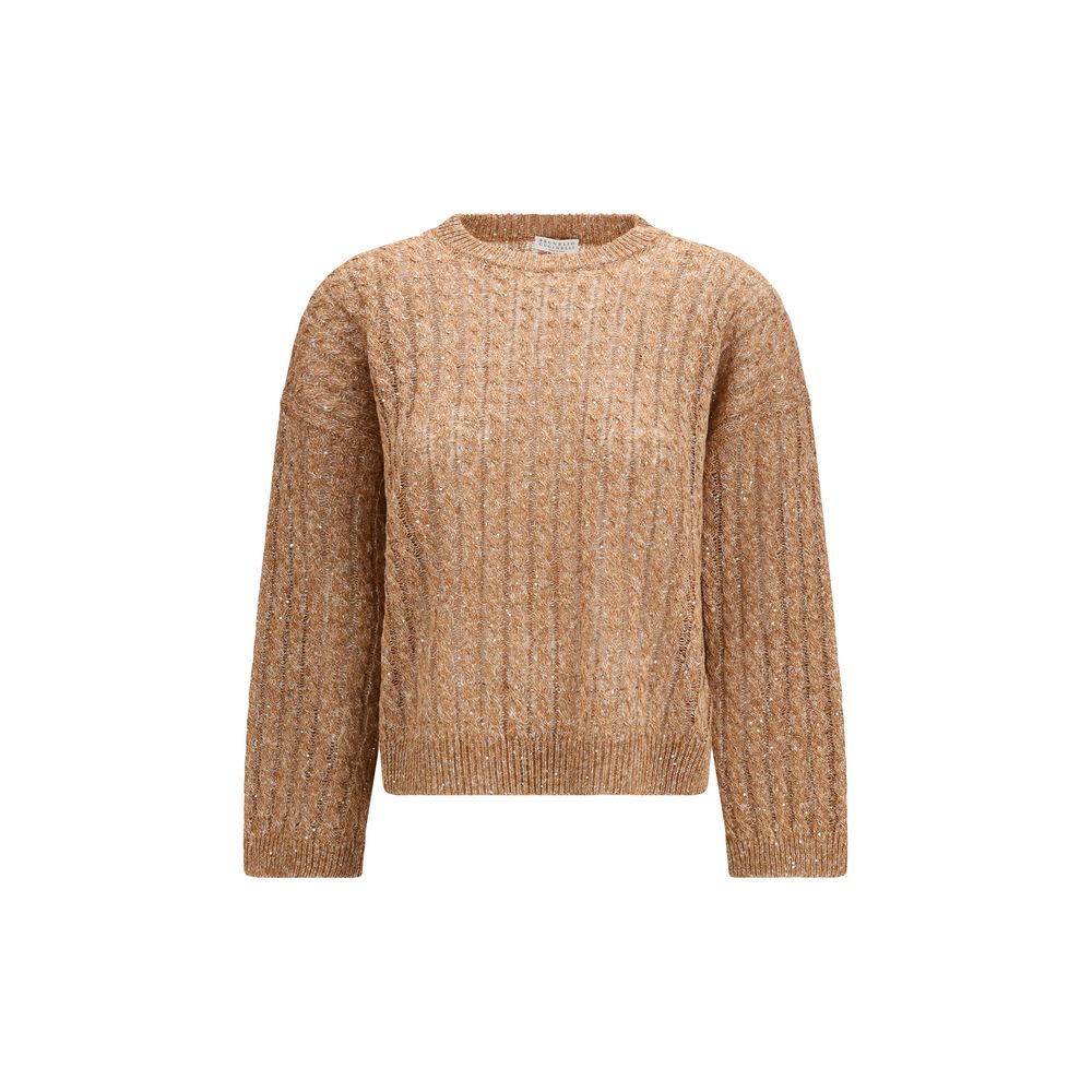 Brunello Cucinelli Brown Linen Sweatshirt