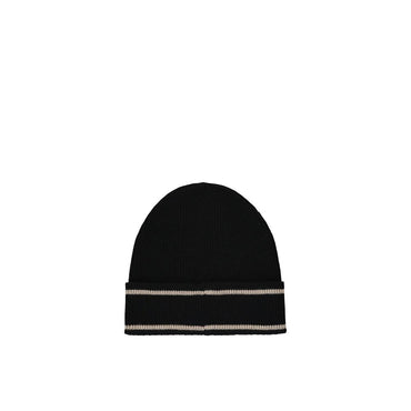 Balmain Black Merino Wool Beanie