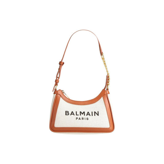 Balmain Brown Cotton Shoulder Bag
