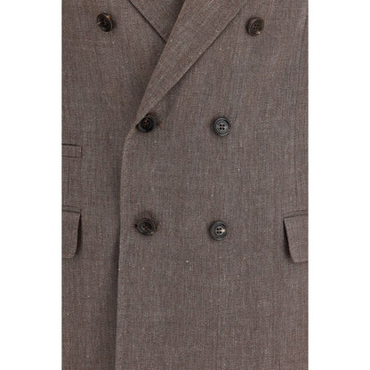 Brunello Cucinelli Brown Linen Blazer
