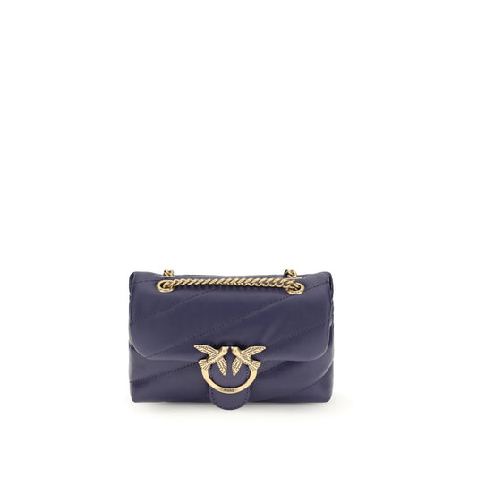 PINKO Purple Calf Leather Bos Taurus Shoulder Bag