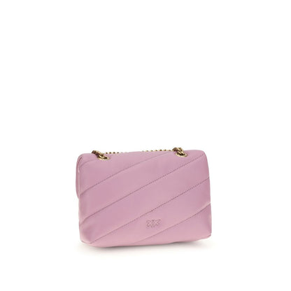 PINKO Purple Calf Leather Bos Taurus Shoulder Bag