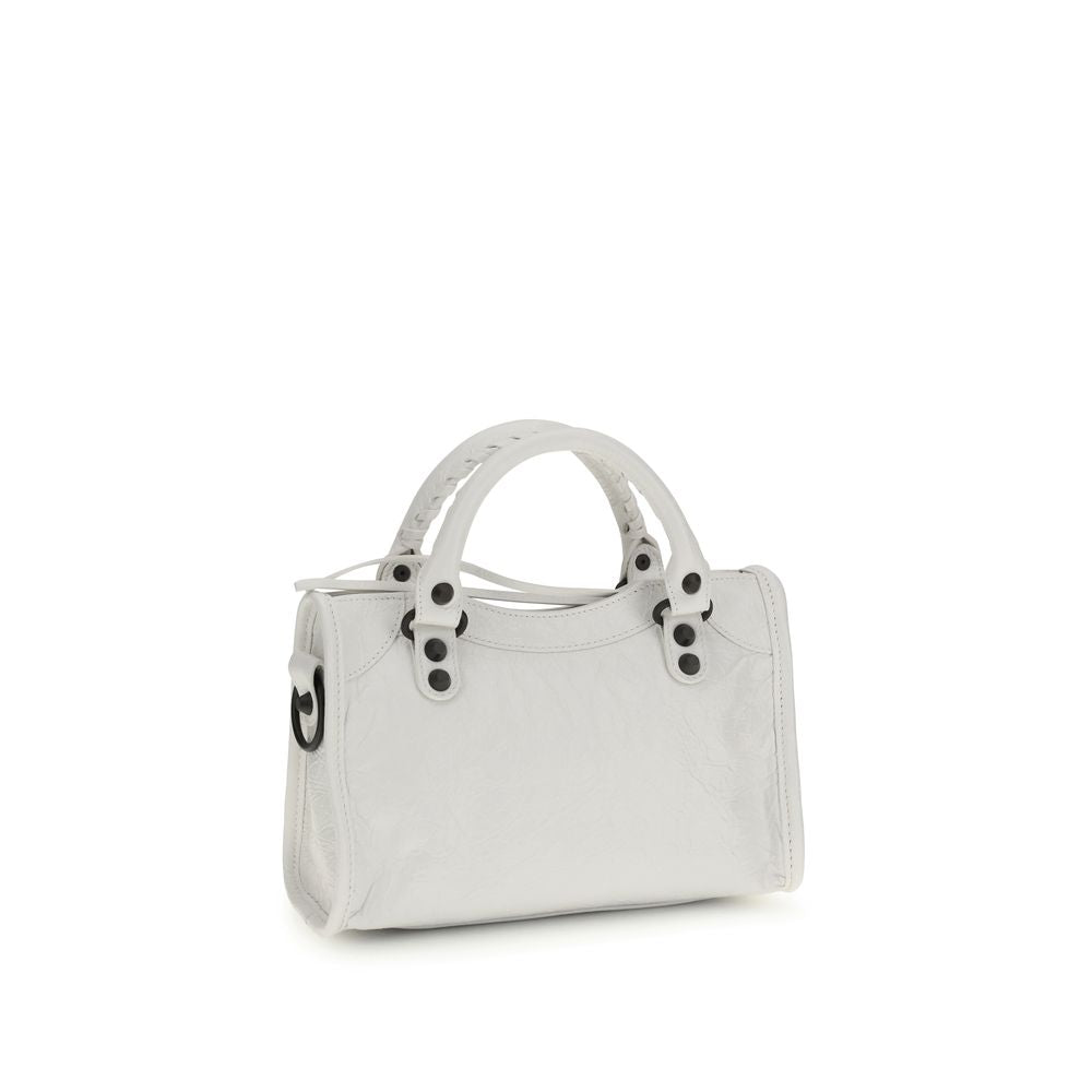 Balenciaga White Calf Leather Bos Taurus Handbag