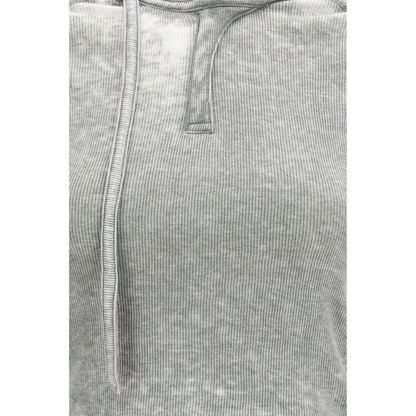 Diesel Gray Cotton Long Sleeve T-Shirt