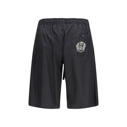 Dolce & Gabbana Black Cotton Bermuda Shorts