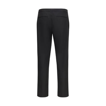 Maison Margiela Black Fleece Wool Casual Pants
