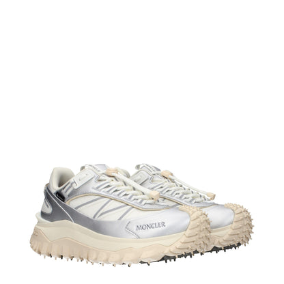 Moncler Gray Fabric Athletic Sneakers
