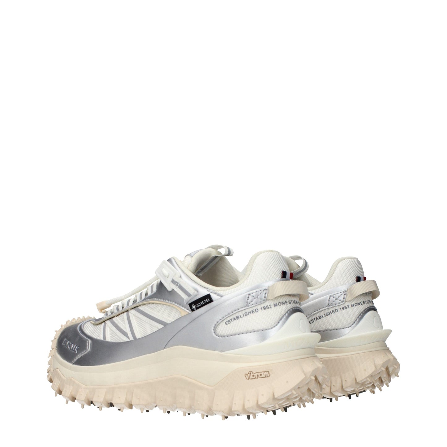 Moncler Gray Fabric Athletic Sneakers