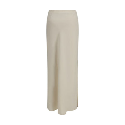Brunello Cucinelli Beige Viscose Long Skirt
