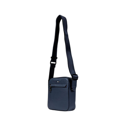 Hugo Boss Blue Recycled Polyurethane Messenger Bag