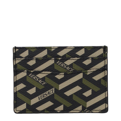 Versace Black Fabric Cardholder