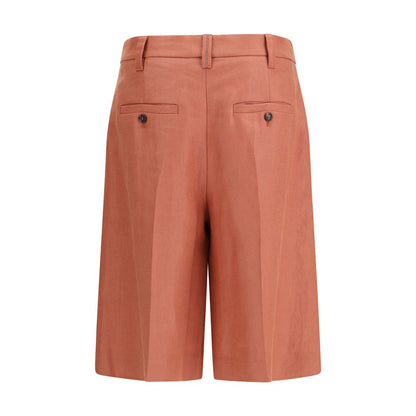 Brunello Cucinelli Multicolor Linen Bermuda Shorts