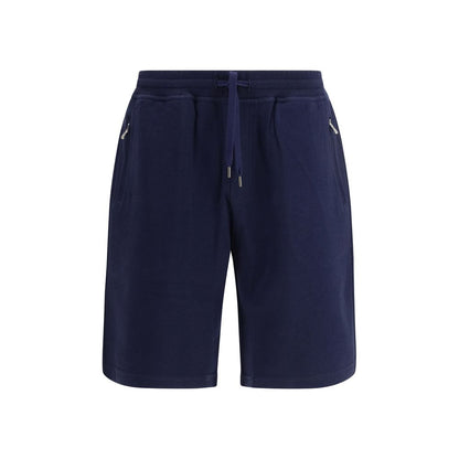 Brunello Cucinelli Blue Cotton Bermuda Shorts