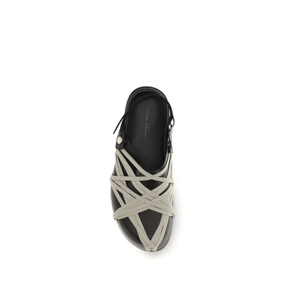 Rick Owens Black Calf Leather Bos Taurus Clogs