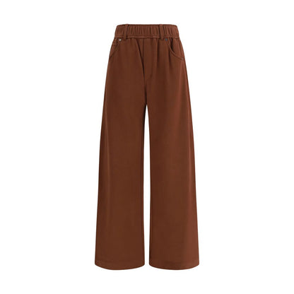 Brunello Cucinelli Brown Cotton Casual Pants
