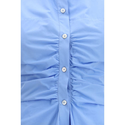 Alexander McQueen Blue Cotton Casual Dress