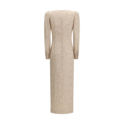 Alessandra Rich Beige Silk Casual Dress