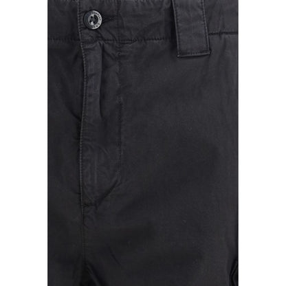C.P. Company Black Cotton Bermuda Shorts