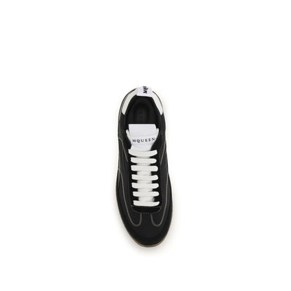 Alexander McQueen Black Calf Leather Bos Taurus Low Top Sneakers