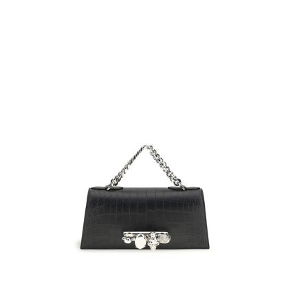Alexander McQueen Black Calf Leather Bos Taurus Shoulder Bag