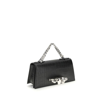 Alexander McQueen Black Calf Leather Bos Taurus Shoulder Bag