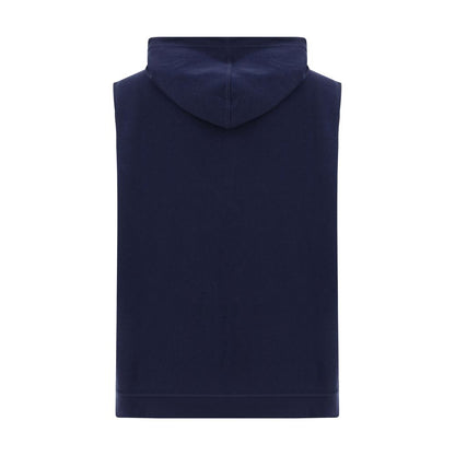 Brunello Cucinelli Blue Cotton Sweatshirt