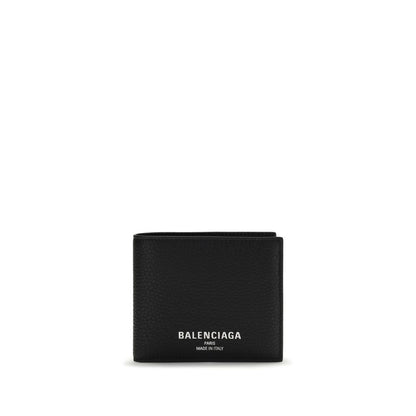 Balenciaga Black Calf Leather Bos Taurus Wallet