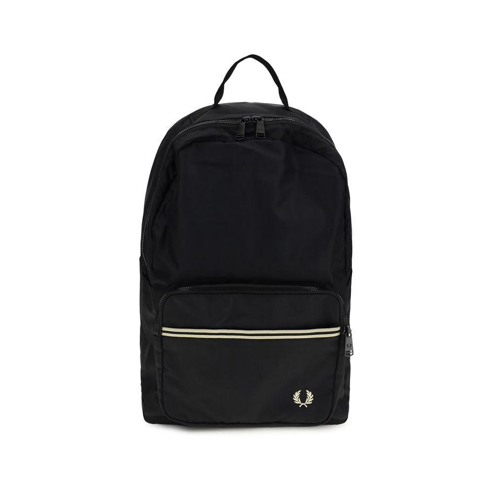 Fred Perry Black Nylon Backpack
