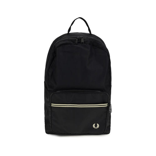 Fred Perry Black Nylon Backpack