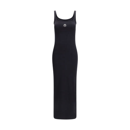 Marine Serre Black Cotton Casual Dress