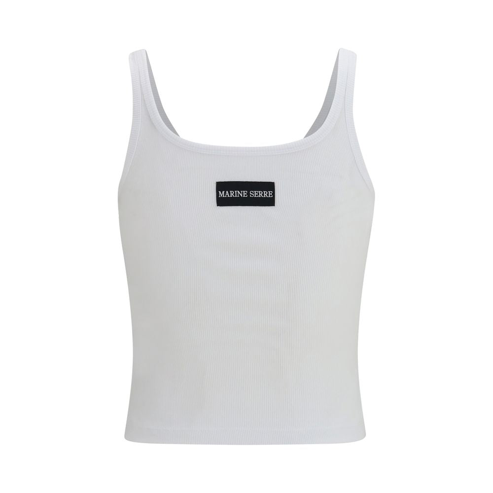 Marine Serre White Cotton T-Shirt