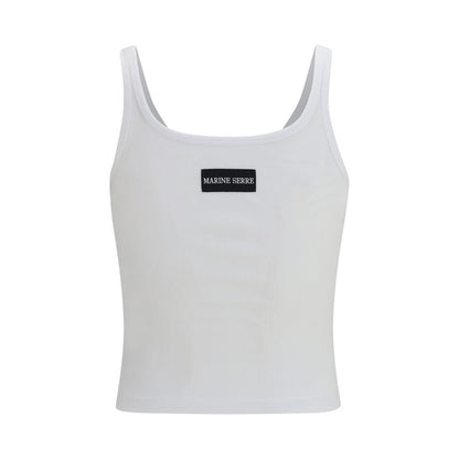 Marine Serre White Cotton T-Shirt