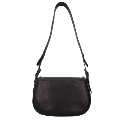 Roberto Cavalli Black Leather Shoulder Bag