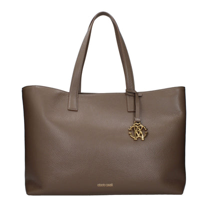 Roberto Cavalli Brown Leather Shoulder Bag