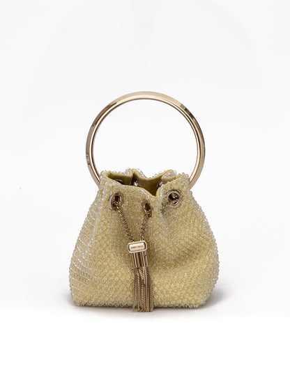 Jimmy Choo Yellow Bon Bon Micro Crystals Bucket