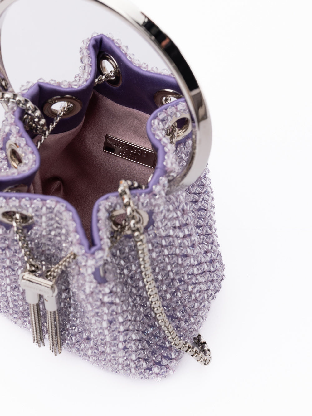 Jimmy Choo Light Purple Bon Bon Micro Crystals Bucket