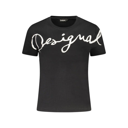 Desigual Black Cotton Womens T-Shirt