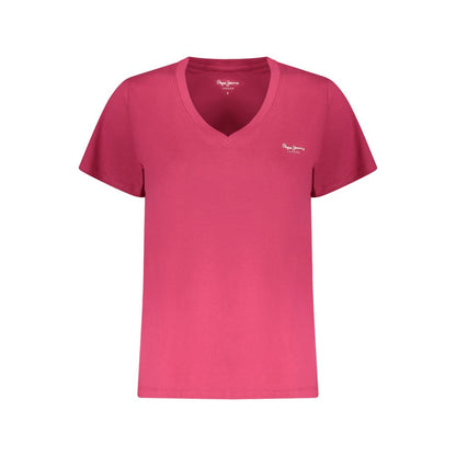 Pepe Jeans Rosa Cotton Women T-Shirt