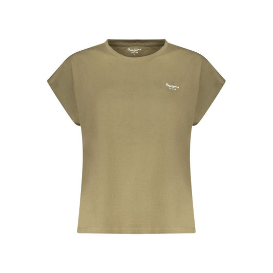 Pepe Jeans Green Organic Cotton Women T-Shirt