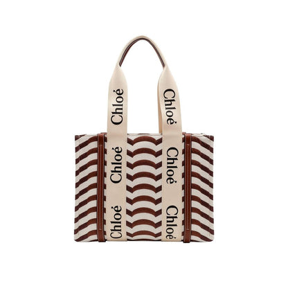 Chloé Beige Linen Tote Bag