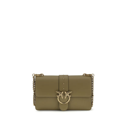 PINKO Bicolor Calf Leather Bos Taurus Shoulder Bag